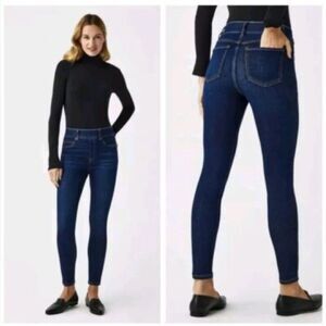 New Spanx Ankle Skinny Jeans Midnight Shade #20342R Sz L